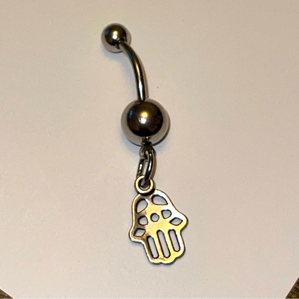Handmade “Palmreader” belly ring - Picture 2 of 2